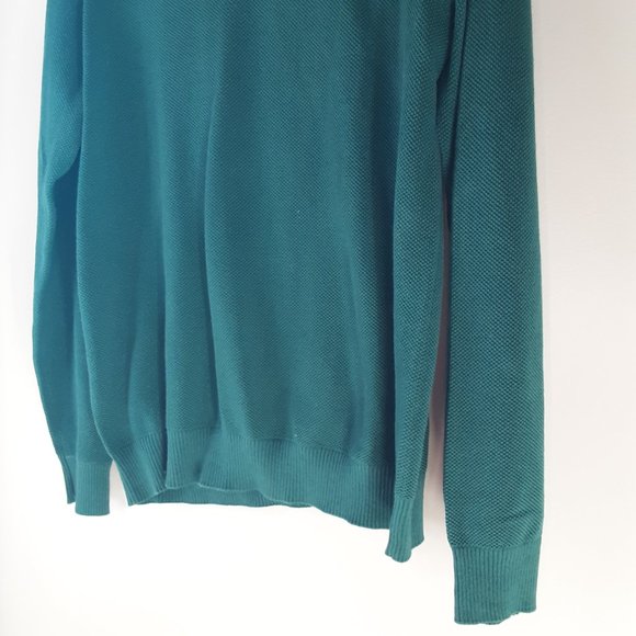 Penguin New Men's Green Waffle Knit Crew Neck Sweater Ponderosa Pine Size Lg - Picture 3 of 13